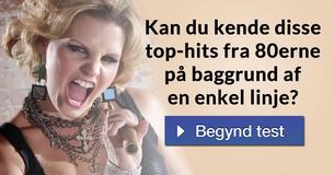 Kan du kende disse top-hits fra 80erne på baggrund af en enkel linje?
