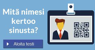 Mitä nimesi kertoo sinusta?