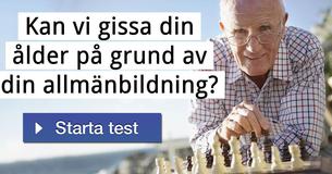 Kan vi gissa din ålder på grund av din allmänbildning?