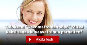 Mitkä kaksi sanaa kuvaavat sinua parhaiten ?