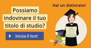 Possiamo indovinare il tuo titolo di studio?