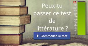 Peux-tu passer ce test de littérature ?