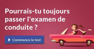 Pourrais-tu toujours passer l'examen de conduite ?
