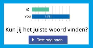 Kun jij het juiste woord vinden? 
