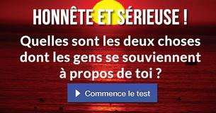 Quelles sont les deux choses dont les gens se souviennent à propos de toi ?