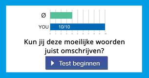 Kun jij deze moeilijke woorden juist omschrijven? 