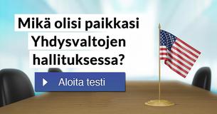 Mikä olisi paikkasi Yhdysvaltojen hallituksessa?