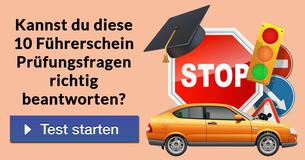 Kannst du diese 10 Führerschein Prüfungsfragen richtig beantworten?
