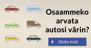 Osaammeko arvata autosi värin?