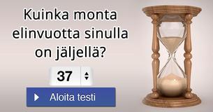 Kuinka monta elinvuotta sinulla on jäljellä?