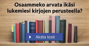 Osaammeko arvata ikäsi lukemiesi kirjojen perusteella?