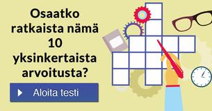 Osaatko ratkaista nämä 10 yksinkertaista arvoitusta?