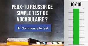 Peux-tu réussir ce simple test de vocabulaire ?