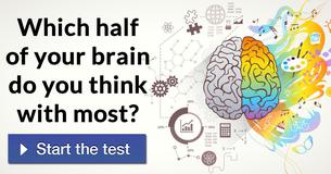 Which half of your brain do you think with most?