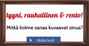 Mitkä kolme sanaa kuvaavat sinua?