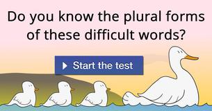 Do you know the plural forms of these difficult words?