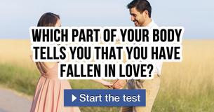 Which part of your body tells you that you have fallen in love?