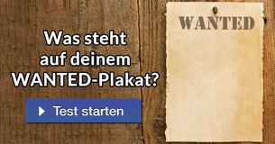 Was steht auf deinem WANTED-Plakat?