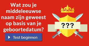 Wat zou je middeleeuwse naam zijn geweest op basis van je geboortedatum?