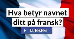 Hva betyr navnet ditt på fransk?