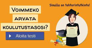 Voimmeko arvata koulutustasosi?