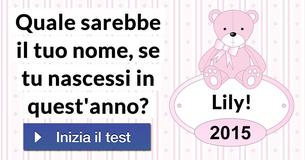 Quale sarebbe il tuo nome, se tu nascessi in quest'anno?