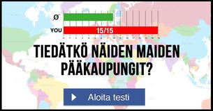 Tiedätkö näiden maiden pääkaupungit?