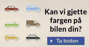 Kan vi gjette fargen på bilen din?