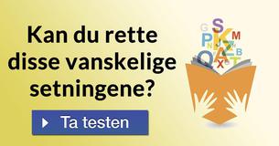 Kan du rette disse vanskelige setningene?