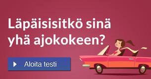 Läpäisisitkö sinä yhä ajokokeen?