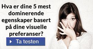 Hva er dine 5 mest dominerende egenskaper basert på dine visuelle preferanser?