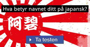 Hva betyr navnet ditt på japansk?