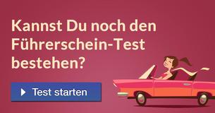 Kannst Du noch den Führerschein-Test bestehen?