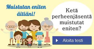 Ketä perheenjäsentä muistutat eniten?