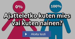 Ajatteletko kuten mies vai kuten nainen?
