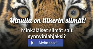 Minkäläiset silmät sait synnyinlahjaksi?