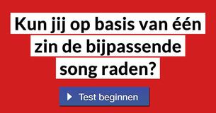Kun jij op basis van één zin de bijpassende song raden?