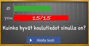 Kuinka hyvät koulutiedot sinulla on?
