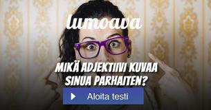 Mikä adjektiivi kuvaa sinua parhaiten?