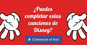 ¿Puedes completar estas canciones de Disney?