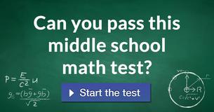 Can you pass this middle school math test? 