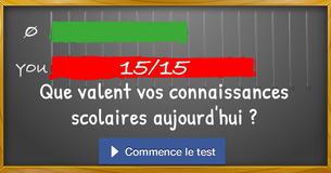 Que valent vos connaissances scolaires aujourd'hui ?