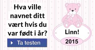 Hva ville navnet ditt vært hvis du var født i år?