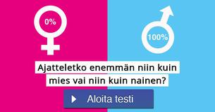 Ajatteletko enemmän niin kuin mies vai niin kuin nainen?
