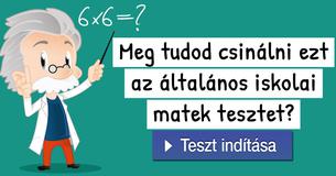 Meg tudod csinálni ezt az általános iskolai matek tesztet? 