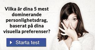 Vilka är dina 5 mest dominerande personlighetsdrag, baserat på dina visuella preferenser?