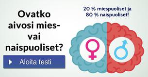 Ovatko aivosi mies- vai naispuoliset?