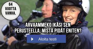 Arvaammeko ikäsi sen perusteella, mistä pidät eniten?