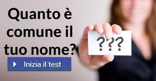 Quanto è comune il tuo nome?
