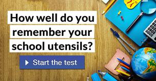 How well do you remember your school utensils?